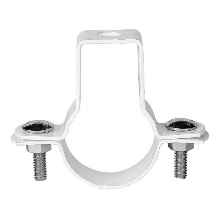 All thread clips for PVC pipe powder coated white