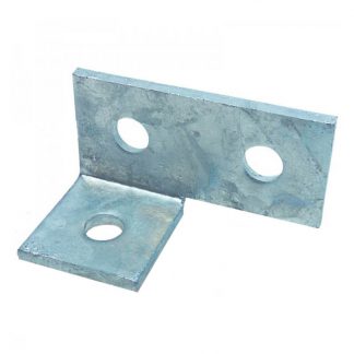 Angle brackets - 90 degree right hand side fittings - 3 holes - photo