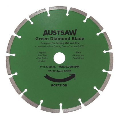 Austsaw diamond blades - segmented rim - green for concrete - photo