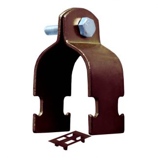 Channel clips - 2 piece clamps with barrier strips - for copper pipe - photo