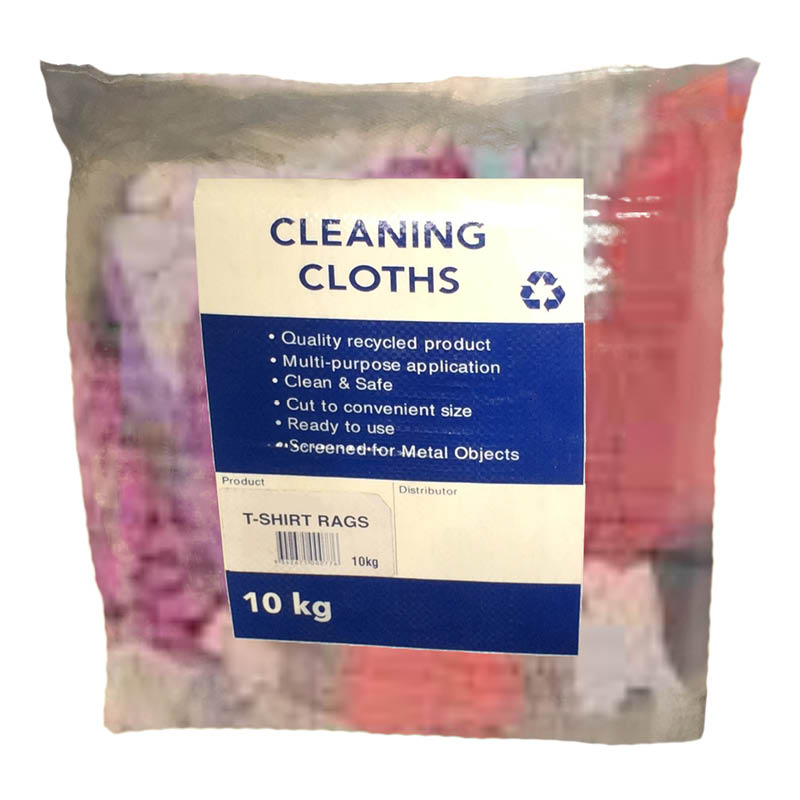 Cleaning cloths recycled tshirt rags for cleaning 10kg bag