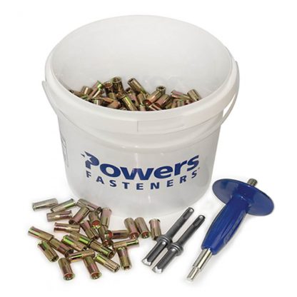 Powers drop-in anchors - lipped - with drill bits & setting tool - photo