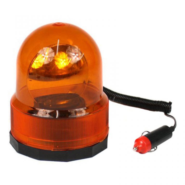 Grip amber revolving warning light with 25 watt bulb