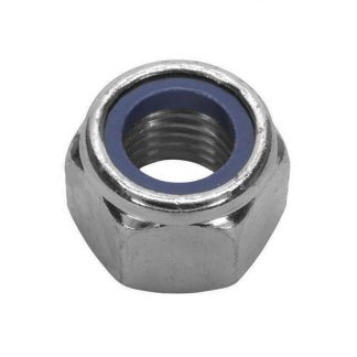Hex nuts - with nyloc nylon insert - photo