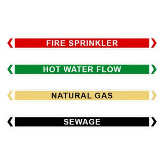 Pipe identification labels - photo
