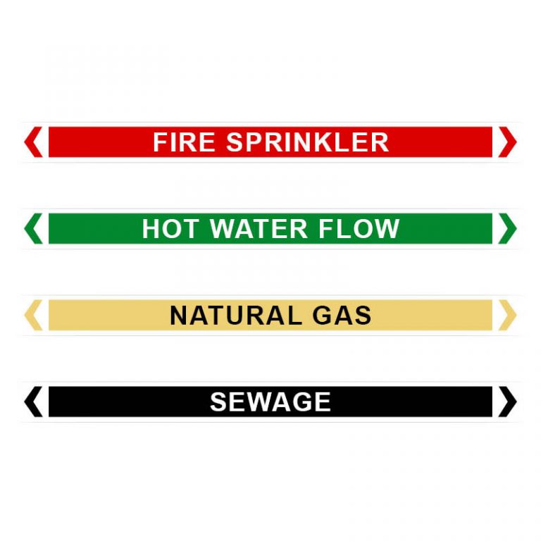 Pipe identification labels