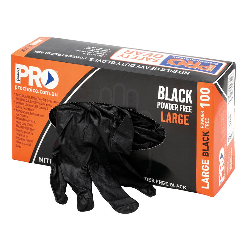 ProChoice disposable gloves - powder free nitrile - heavy duty - pack - photo