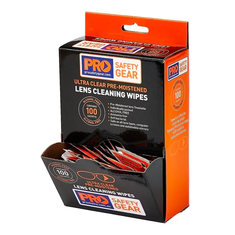 ProChoice lens cleaning wipes ultra clear premoistened