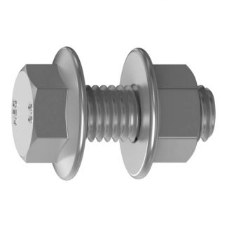 Purlin bolts - hex flange head - with flange nuts - structural assembly - photo