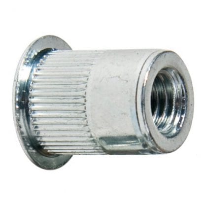 Rivnuts - threaded inserts - splined - thin wide flange