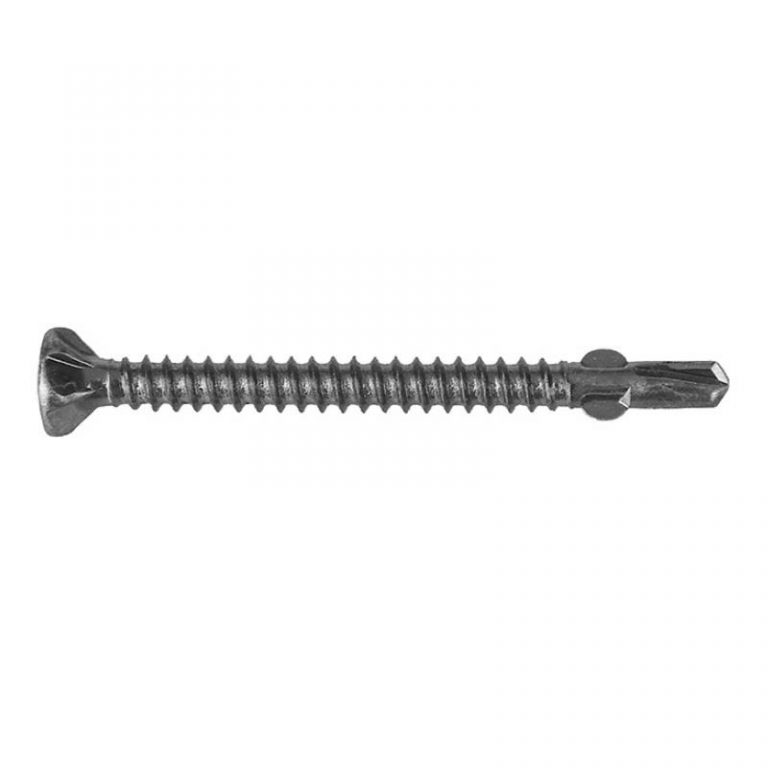Self drilling screws for metal phillips countersunk rib head wing