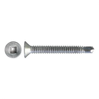 Self drilling screws for metal - square drive countersunk head - drill point - photo
