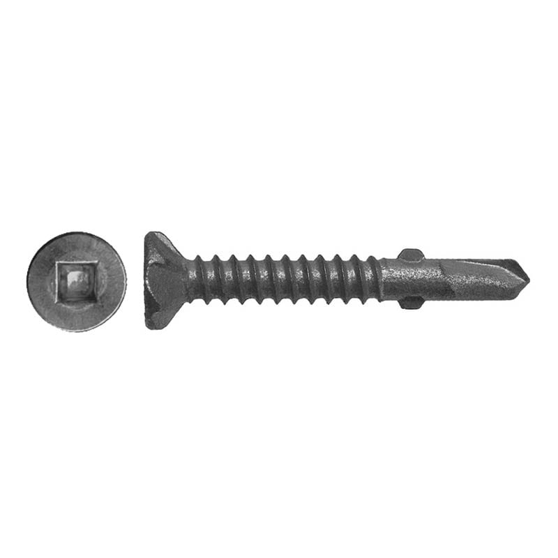 Qty 1000 Countersunk Wing 10g x 60mm Galvanised Square Self Drilling Metal Screw 