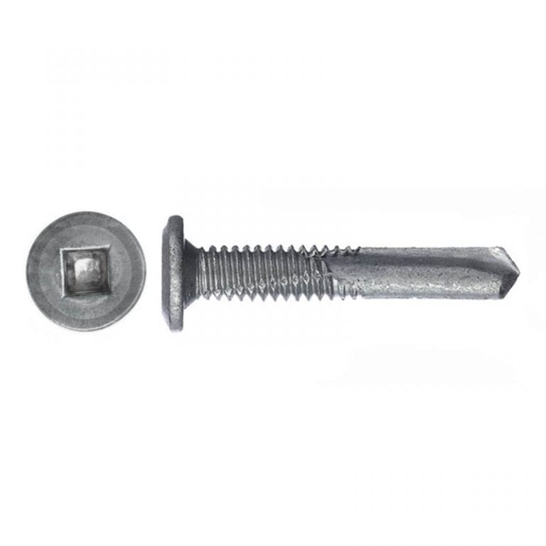 Self drilling screws for metal square drive wafer head extended drill point