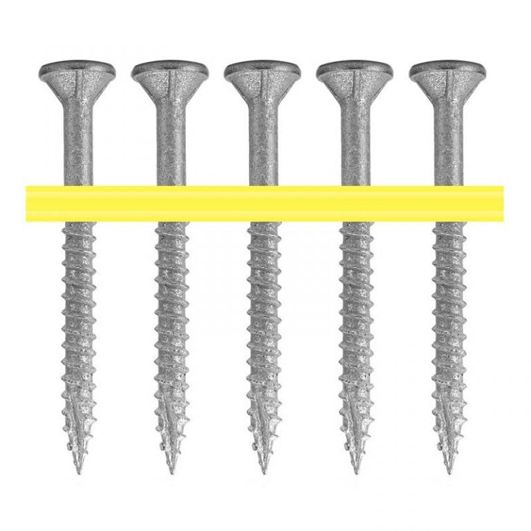 Quik Drive cement to timber screws square drive wafer rib head type