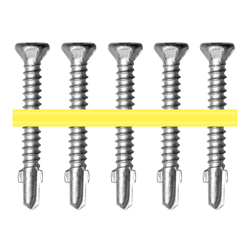 Quik Drive cement to steel screws - square drive countersunk head