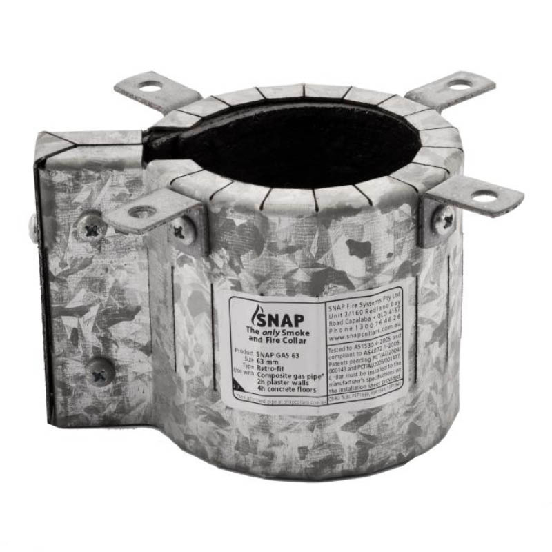Snap GAS63 gas fire collars Snap smoke and fire rated collars