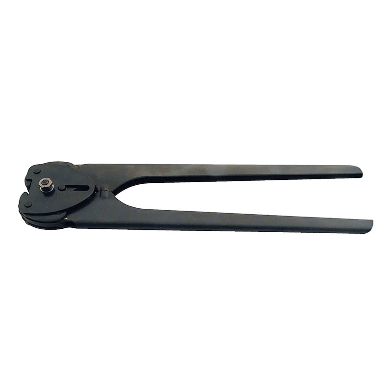 Steel strapping crimper for use with 19mm steel strapping