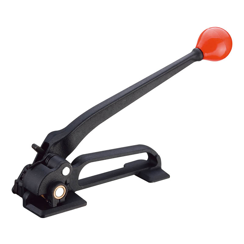 Steel strapping tensioner for use with 19mm steel strapping