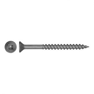 Treated pine screws - square drive countersunk head - coarse thread - needle point - photo