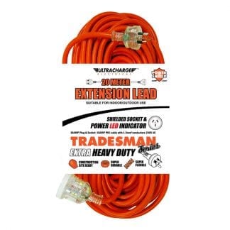 Ultracharge tradesman extension leads - heavy duty - 10Amp plug & socket - photo