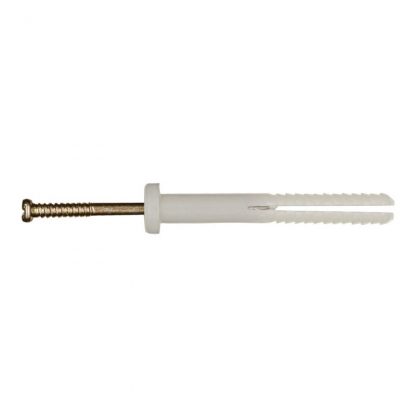 Nail-in anchors - round head - nylon body with metal pin photo