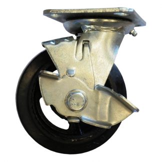 Plate castors - swivel/brake photo