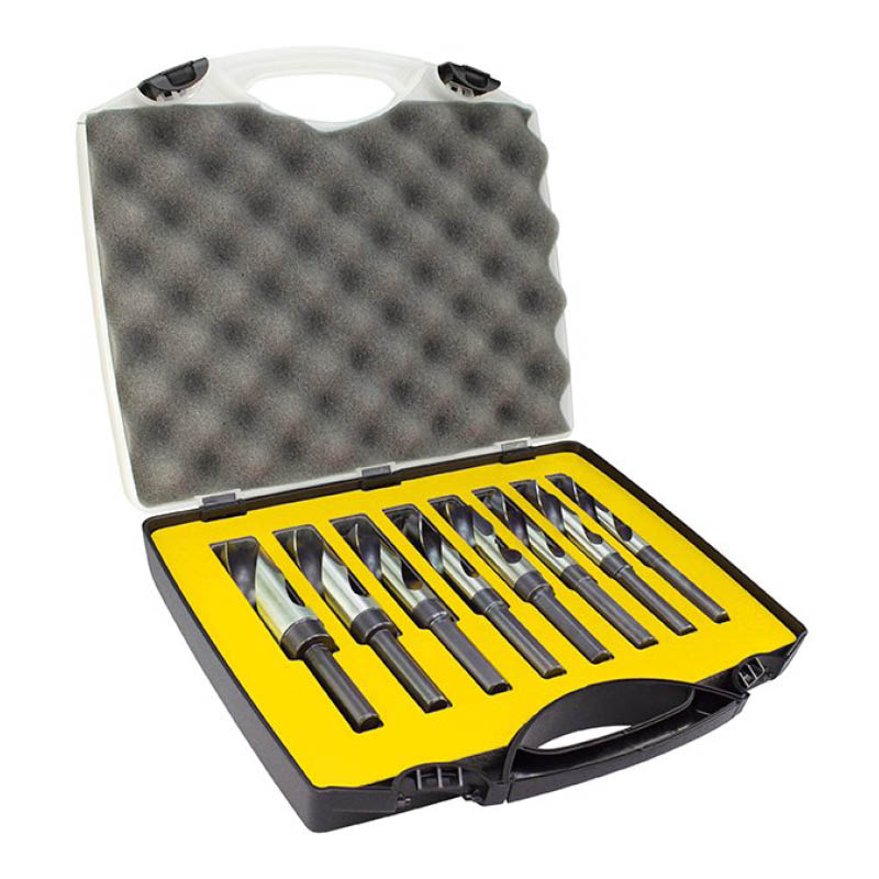 Alpha reduced shank drill bit set 8 piece for metal