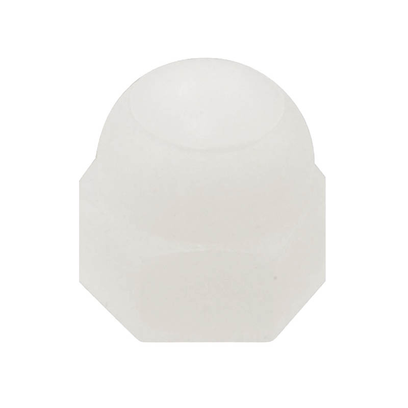 Hex nuts with domed acorn nylon