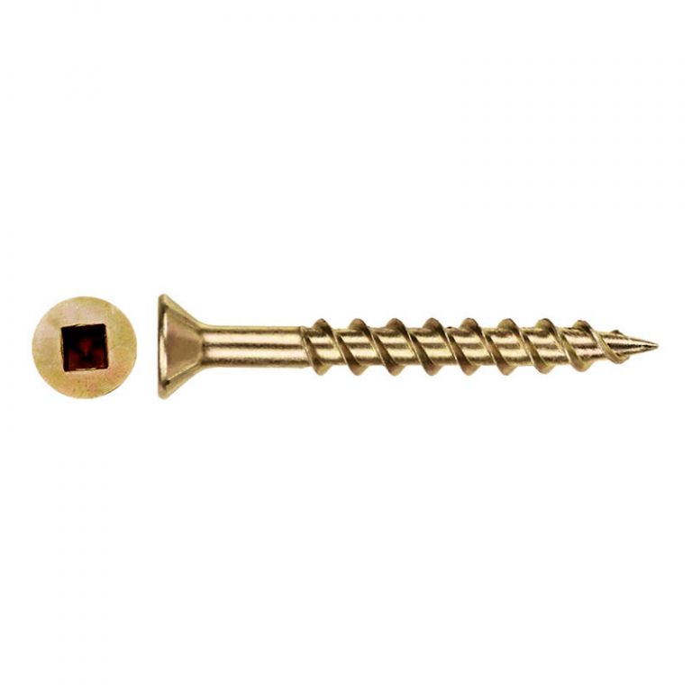 Chipboard screws square drive countersunk head coarse needle point