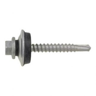 Self drilling screws for metal - hex head with bonded washer - drill point photo