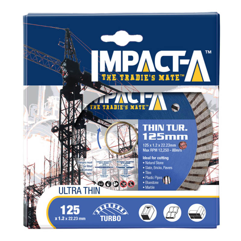 Impact-A diamond blades - ultra thin turbo rim