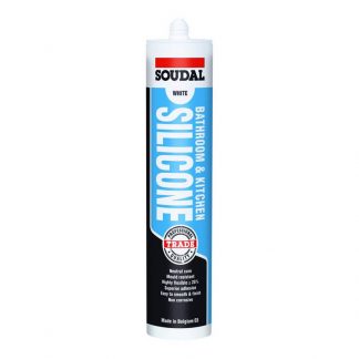 Soudal Stay Fresh Bathroom & Kitchen Silicone Sealant – Acetoxy Cure, 300ml Tube (Multiple Colors)