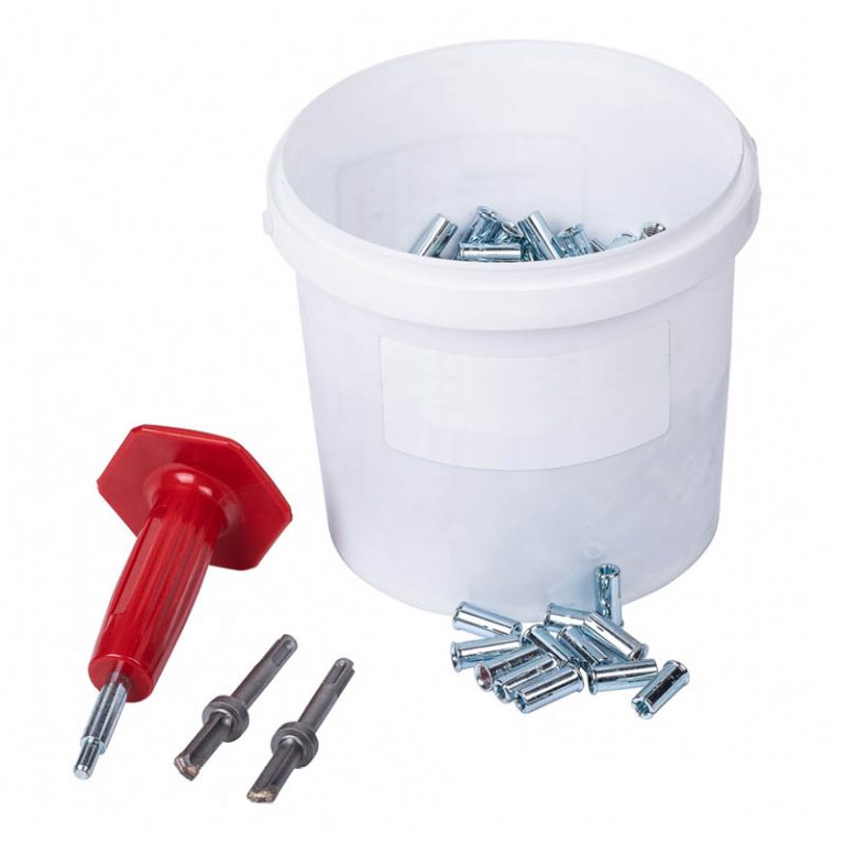 Powers SDS plus dropin anchor drill bits with setting tool