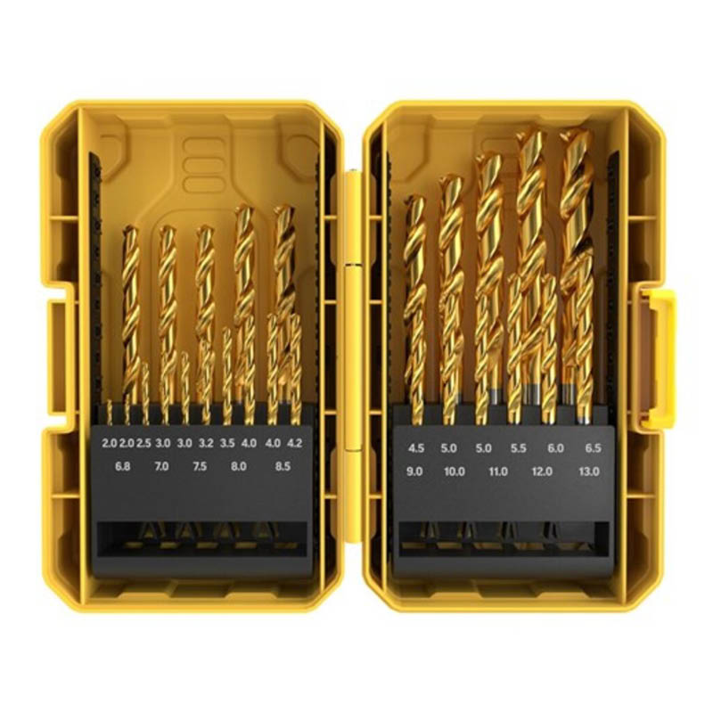 Alpha gold series - TuffBox drill bit set - 26 piece - for metal - case photo