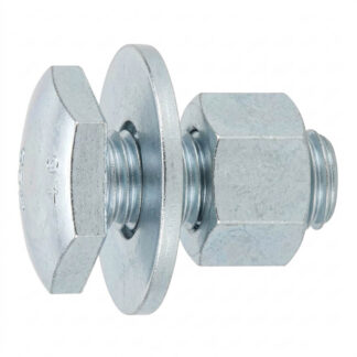 Purlin bolts - hex fascia head w nuts & washers - assembly - zinc photo