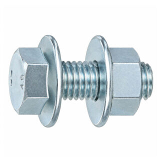 Purlin bolts - hex flange head - with flange nuts - assembly - zinc photo